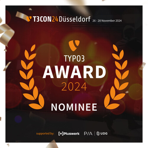 JR & BN AUF DER TYPO3 AWARD SHORTLIST! Auch dieses Jahr dürfen wir uns über eine Nominierung für den TYPO3 Award freuen!...