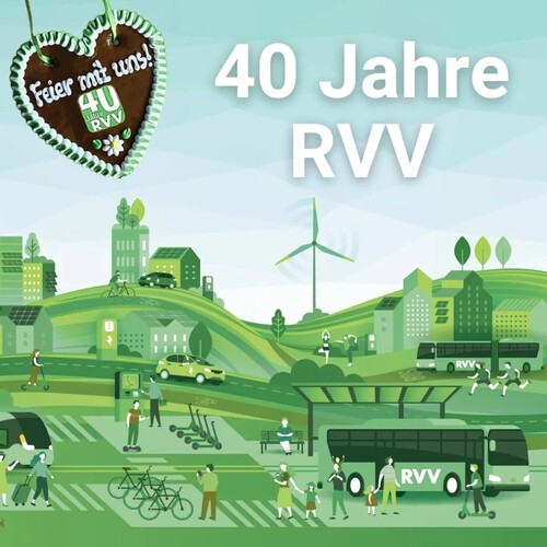 DER RVV JUBELT ZUM 40STEN … … mit dem Motiv von den WerbeBotschaftern. Wir gratulieren den regionalen Verkehrsbetrieben...